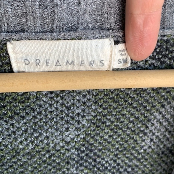 Dreamers Camouflage Knit Open Front Cardigan Sweater sz S/M - Picture 3 of 5